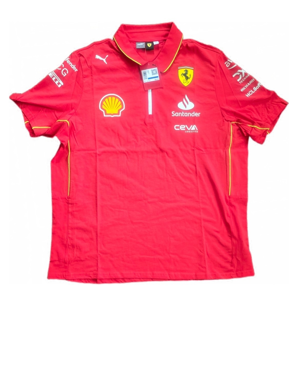 Mens Official Ferrari Polo Shirt